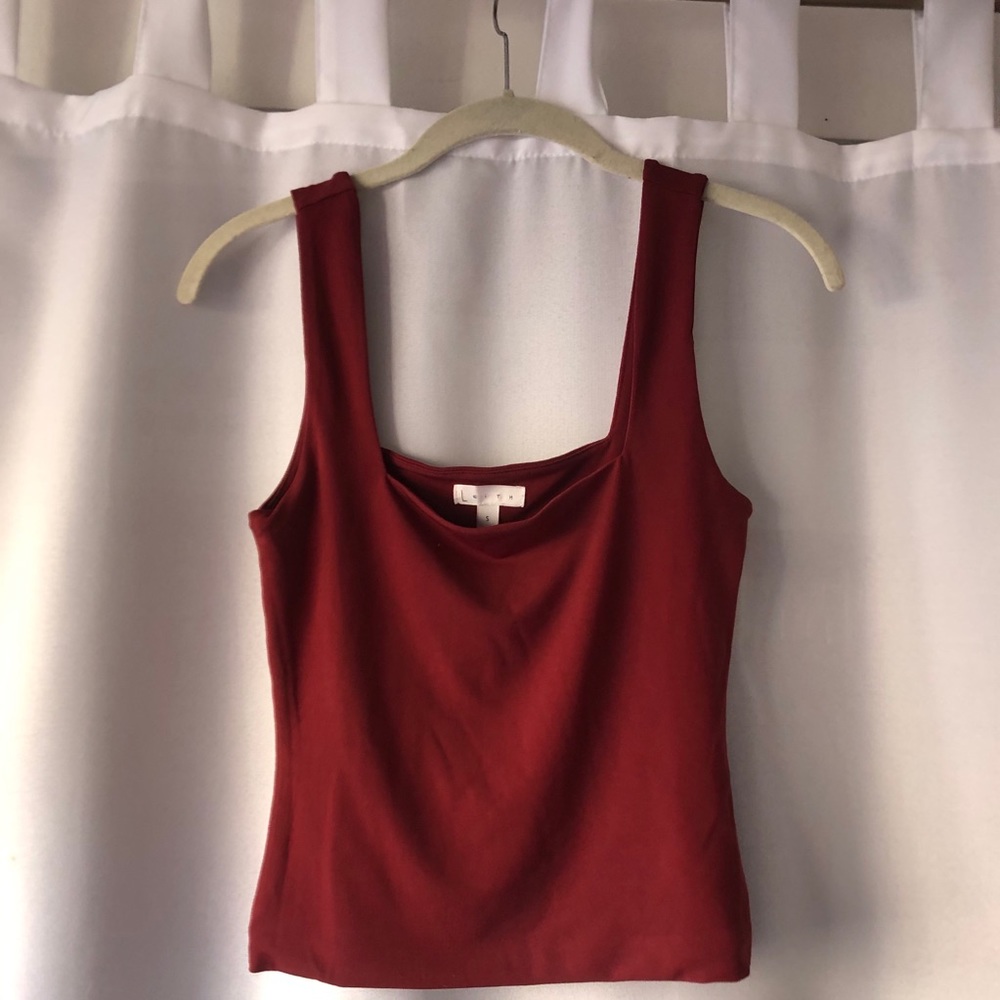 Leith square neck crop tank